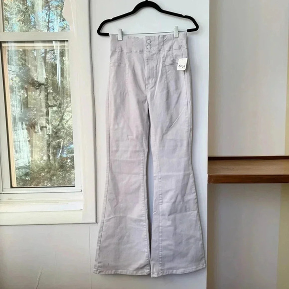 NWT Free People Jayde Flare Jeans High Rise We The Free in Lavender Purple - Picture 6 of 12
